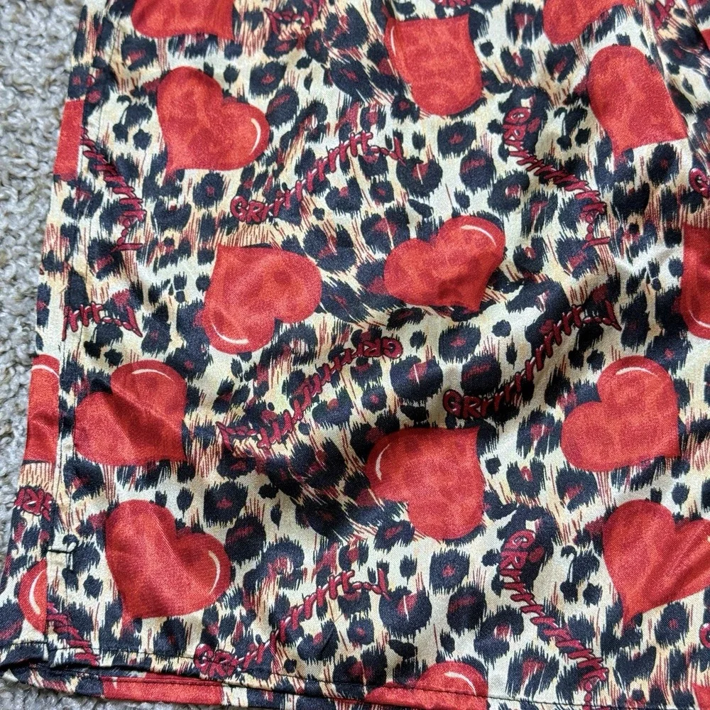 Joe Boxer Mens S Satin Boxer Shorts NWT Leopard Hearts Kmart Deadstock Underwear
